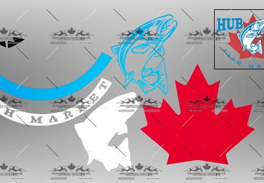 WJ138-BS-BC20-- Hub City Fish Market 3D Sign