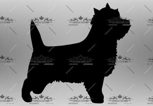 WJ369-MI-BC20-- TERRIER SILHOUETTE