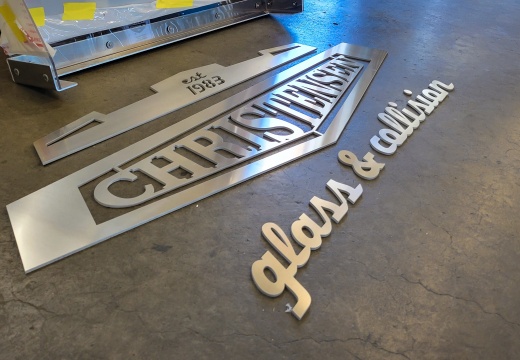 WJ415 - CHRISTENSEN COLLISION AND GLASS SIGN